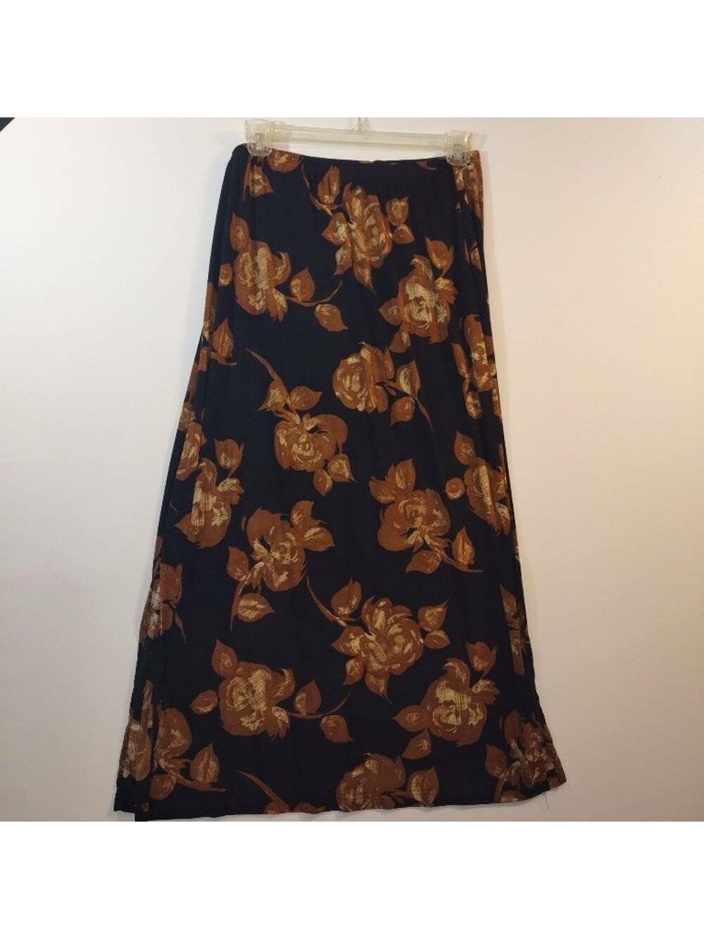 Frazier Lawrence Woman Floral Maxi Skirt -Black & Brown -Size L